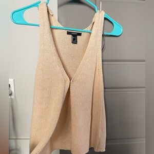 Knit open front tank cardigan